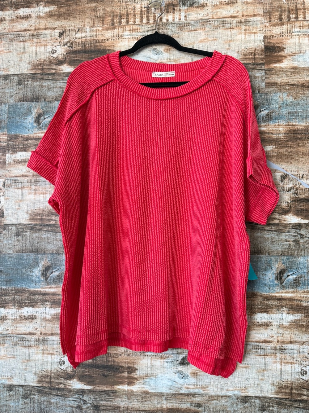 Plus Size Zenana Ribbed Short Sleeve Top